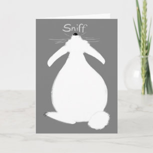 Sniffing Hare Birthday Card