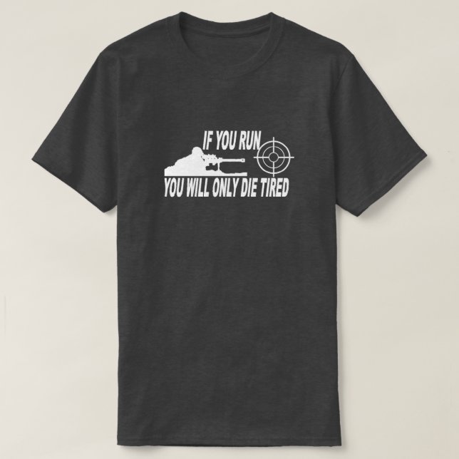 Sniper Dark Background T-Shirt (Design Front)