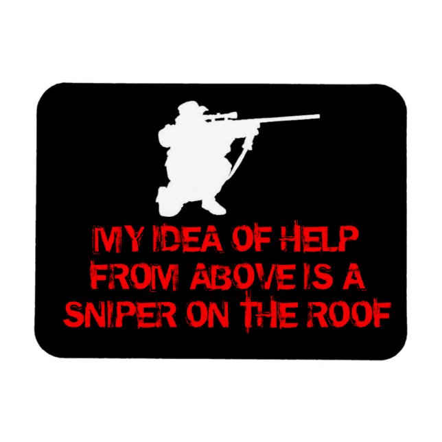 Sniper - Help From Above - Fridge Magnet (Horizontal)