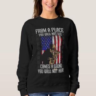 Sniper Military Sharpshooter Shooting Noise Marksm Sweatshirt