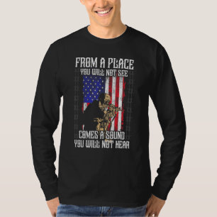 Sniper Military Sharpshooter Shooting Noise Marksm T-Shirt