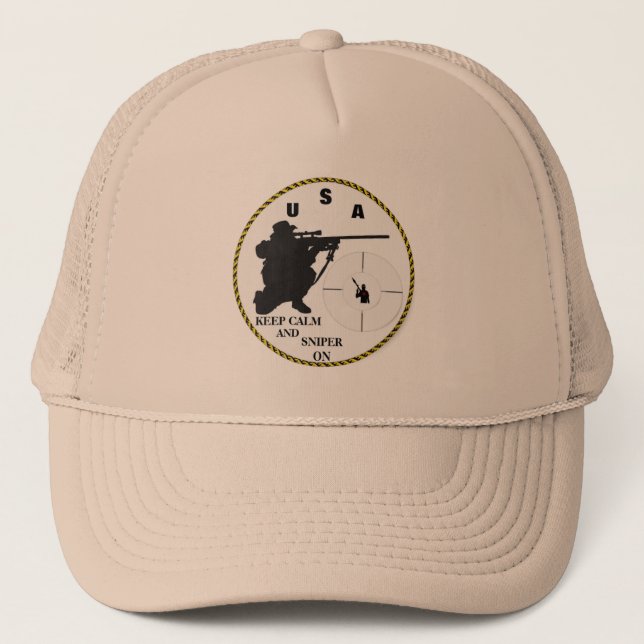 SNIPER ON TRUCKER HAT (Front)