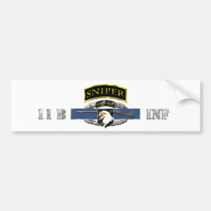 Sniper Tab 11B CIB 101st Airborne Bumper Sticker