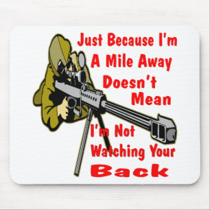 Sniper Watching Your Back A Mile Away Mouse Mat