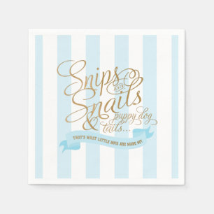 Snips and Snails Cocktail Napkins