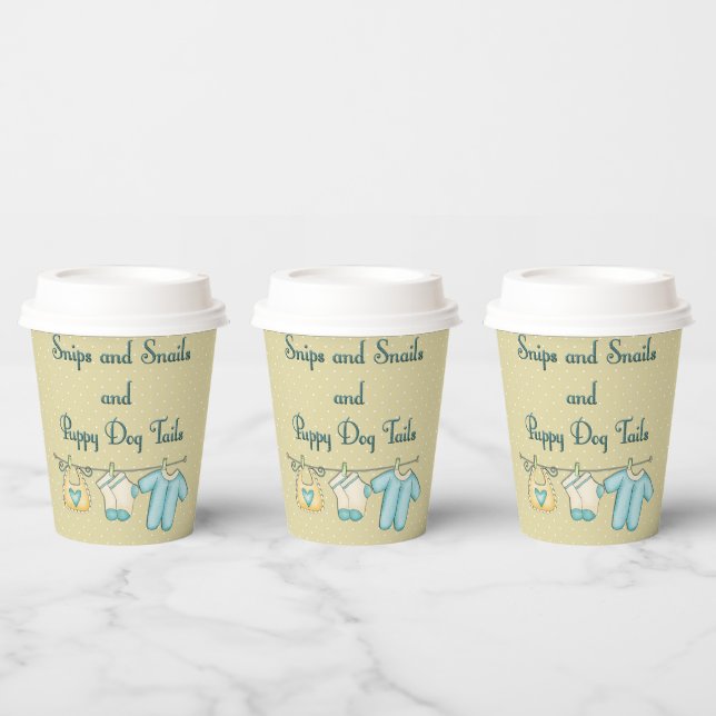 Snips Snails and Puppy Dog Tails Baby Clothes Line Paper Cups (Multi)