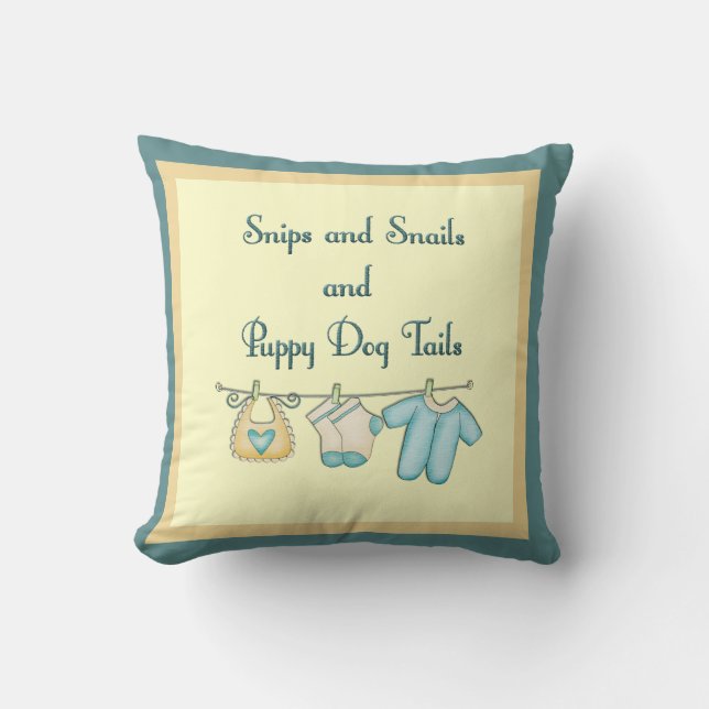 Snips & Snails And Puppy Dog Tails Cushion (Front)