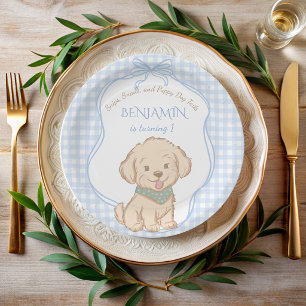 Snips, Snails, and Puppy Dog Tails vintage party Paper Plate