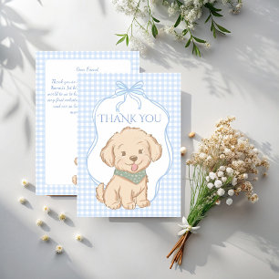Snips, Snails, and Puppy Dog Tails vintage party Thank You Card