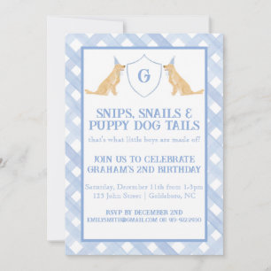 Snips, Snails &
Puppy Dog Tails Invitation