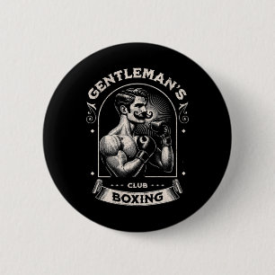 #snirt Gentleman's Boxing Club Retro With Box Boxe 6 Cm Round Badge