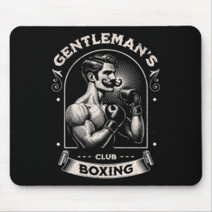 #snirt Gentleman's Boxing Club Retro With Box Boxe Mouse Mat