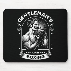 #snirt Gentleman's Boxing Club Retro With Box Boxe Mouse Mat