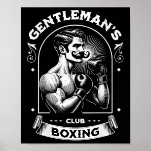 #snirt Gentleman's Boxing Club Retro With Box Boxe Poster