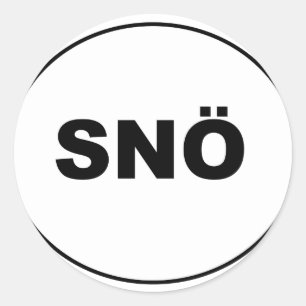 SNÖ Refrigerator Magnet. Classic Round Sticker