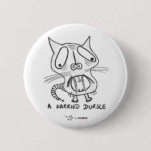 Snod Rat: A Harried Dursle 6 Cm Round Badge