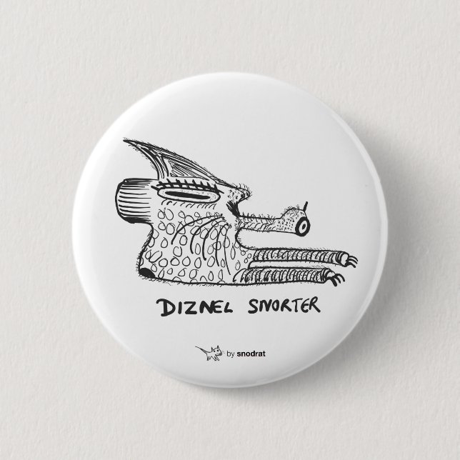 Snod Rat: Diznel Snorter 6 Cm Round Badge (Front)