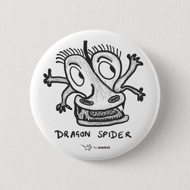 Snod Rat: Dragon Spider 6 Cm Round Badge (Front)