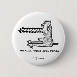 Snod Rat: Straight Backed Auger Moocher 6 Cm Round Badge