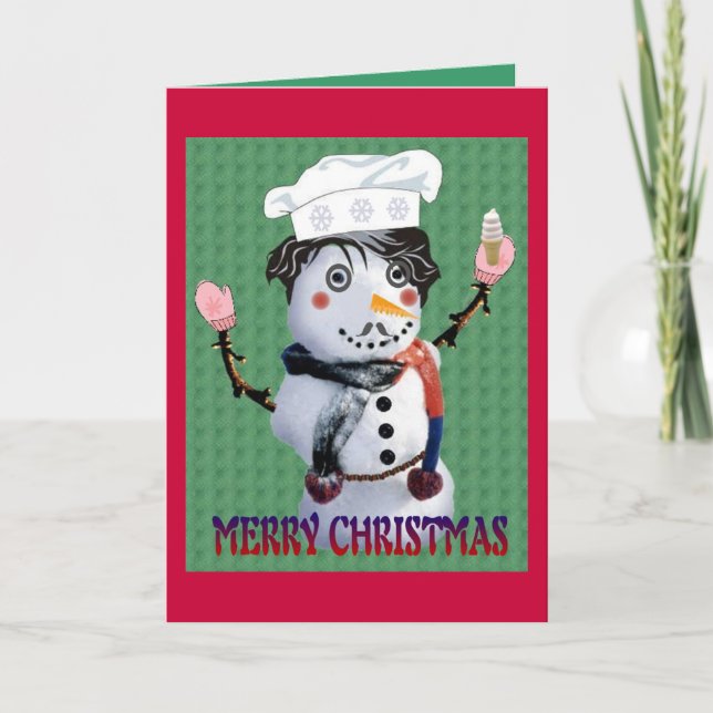 SNOMAN COOK HOLIDAY CARD (Front)