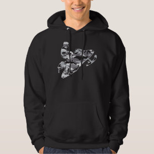 Snomobiler in Camouflage Grey Hoodie
