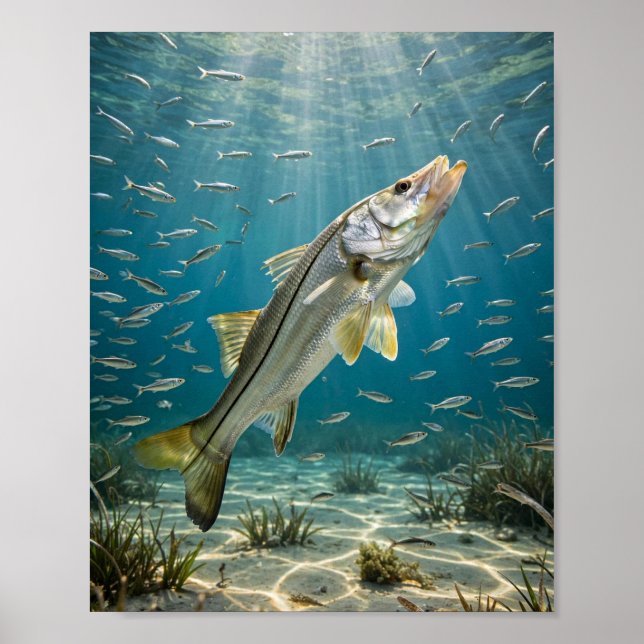 Snook Fish Art Poster (Front)