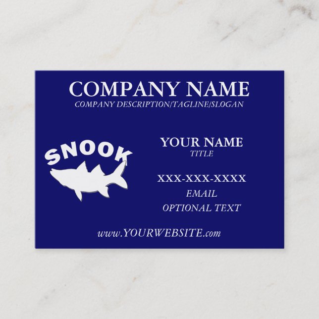 SNOOK FISHING ENTHUSIAST - Business Card Template (Front)