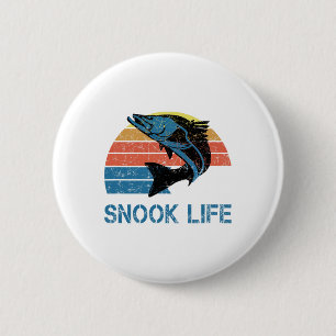 Snook Fishing Retro Vintage Style Jumping Saltwate 6 Cm Round Badge