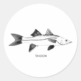 Snook Illustration Classic Round Sticker