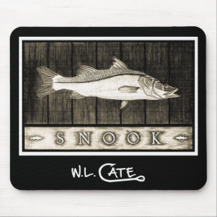 Snook Vintage Black & White Mouse Pads