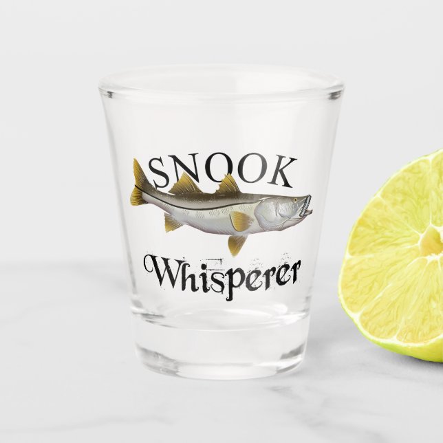 Snook Whisperer Light Shot Glass (Front)