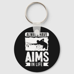 Snooker Apparel For Adult Always Have Aims In Life Key Ring
