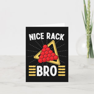 Snooker Apparel For Adult Nice Rack Bro Pool Billi Card