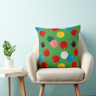 Snooker Ball Patterned Fun Cushion