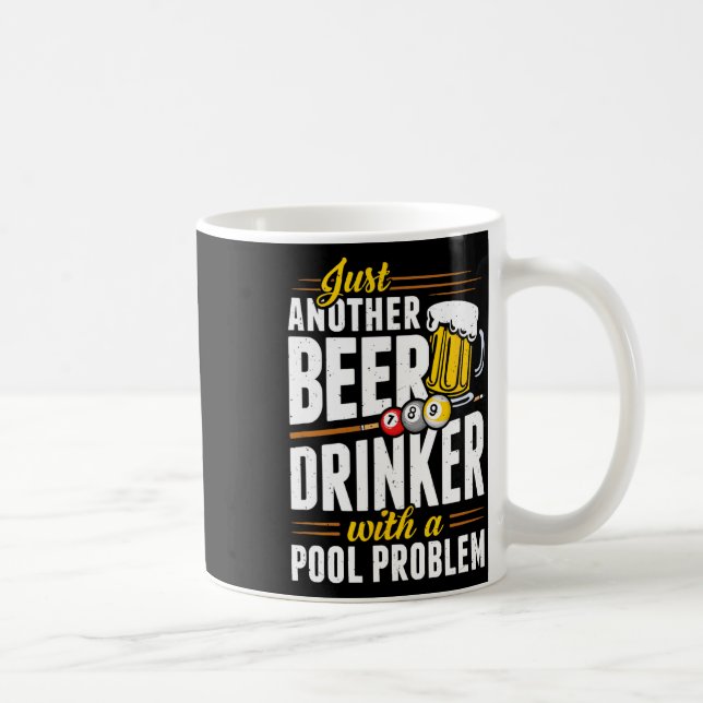 Snooker Beer Drinker With Pool Problem Pool Player Coffee Mug (Right)