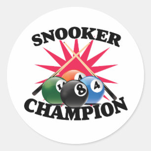 Snooker Champion  Classic Round Sticker
