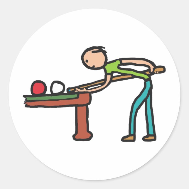 Snooker Classic Round Sticker (Front)