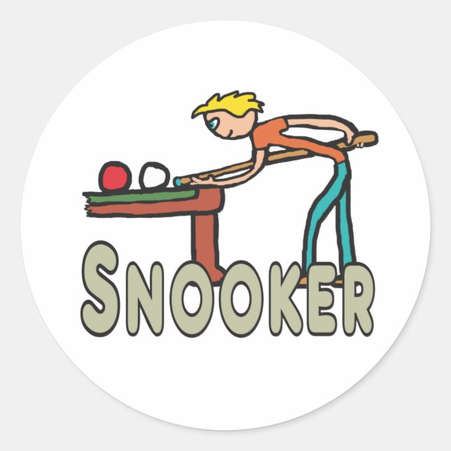 Snooker Classic Round Sticker (Front)