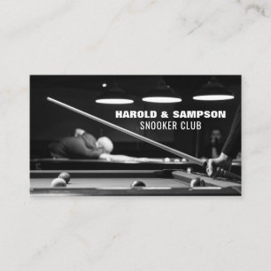 Snooker Club Portrait, Pool & Snooker Player/Club Business Card