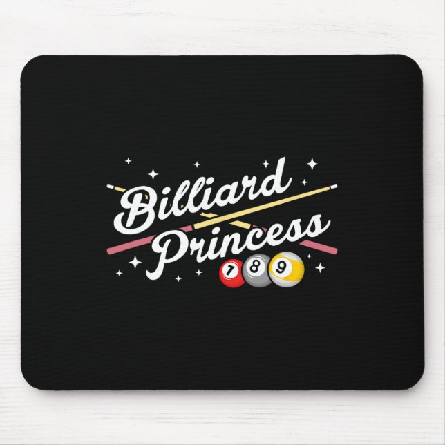 Snooker Game Billiard Princess Pool Players Billia Mouse Mat (Front)