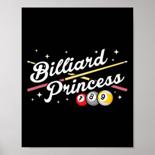 Snooker Game Billiard Princess Pool Players Billia Poster
