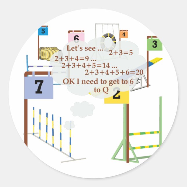 Snooker Math Classic Round Sticker (Front)