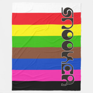 SNOOKER modern font & coloured stripes Fleece Blanket