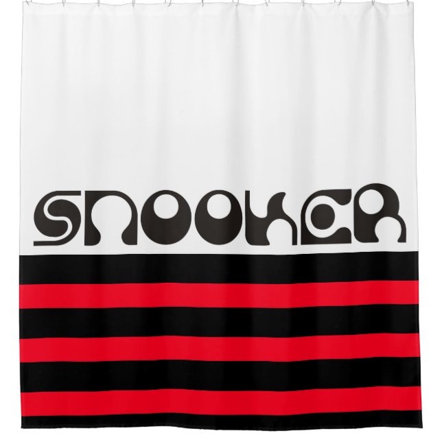 SNOOKER modern font + your ideas Shower Curtain (Front)