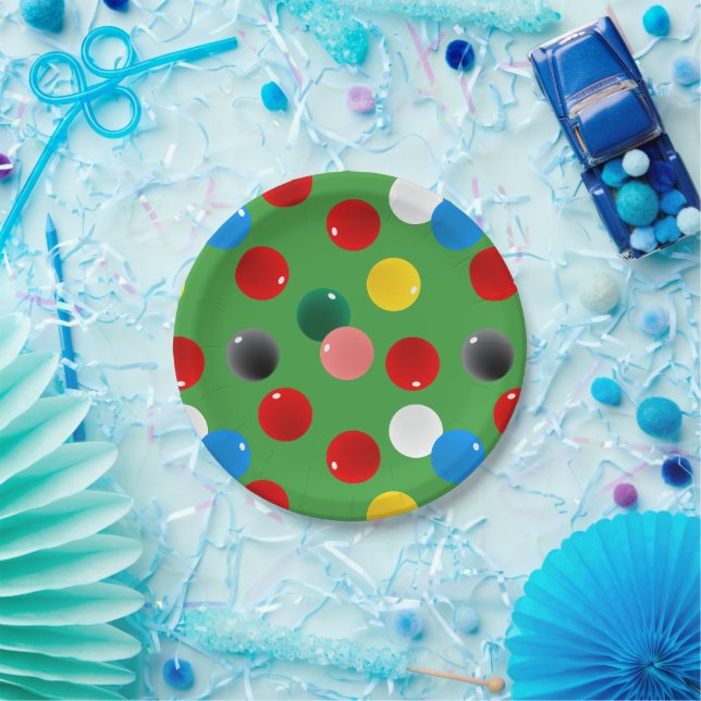 Snooker Player Birthday Party Paper Plate (Party)
