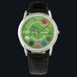 Snooker Players Maximum Break Watch<br><div class="desc">Snooker Players Maximum Break watch. Up your game and get a maximum break Snooker watch! This fantastic snooker players watch has a maximum break theme, which every player aims to achieve. The 147 to win the Frame! The design of this snooker watch has a snooker table cloth green background with...</div>