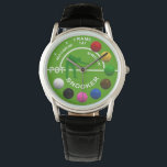 Snooker Players Maximum Break Watch<br><div class="desc">Snooker Players Maximum Break watch. Up your game and get a maximum break Snooker watch! This fantastic snooker players watch has a maximum break theme, which every player aims to achieve. The 147 to win the Frame! The design of this snooker watch has a snooker table cloth green background with...</div>