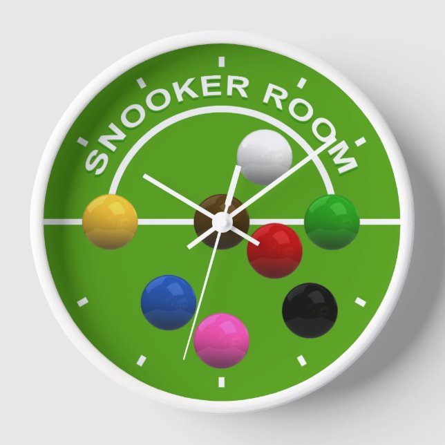 Snooker Players Snooker Room Clock (Front)