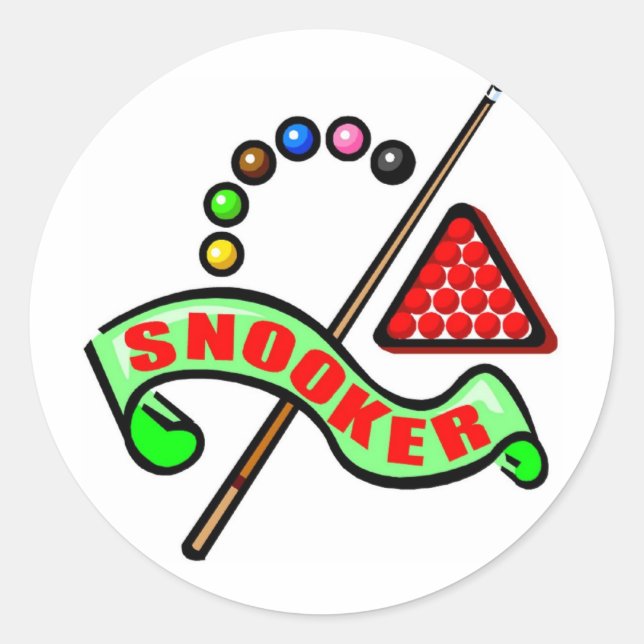 Snooker Pool Classic Round Sticker (Front)