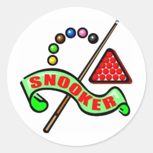 Snooker Pool Classic Round Sticker